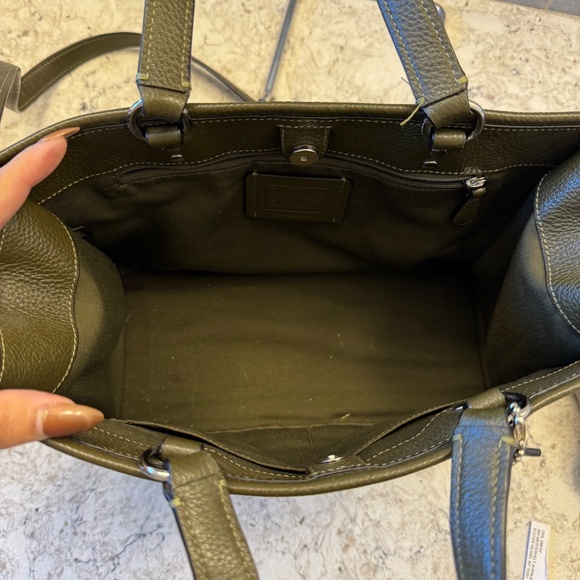 Women's Coach Leather Dempsey carryall tote cargo green D2039-1959 - Picture 10 of 12